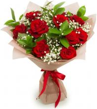 Valentines 12 Red Roses Bouquet Valentines 12 Red Roses Bouquet