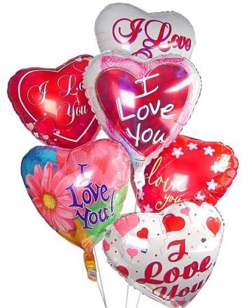 6 Heart Shaped Mylar Balloons product900